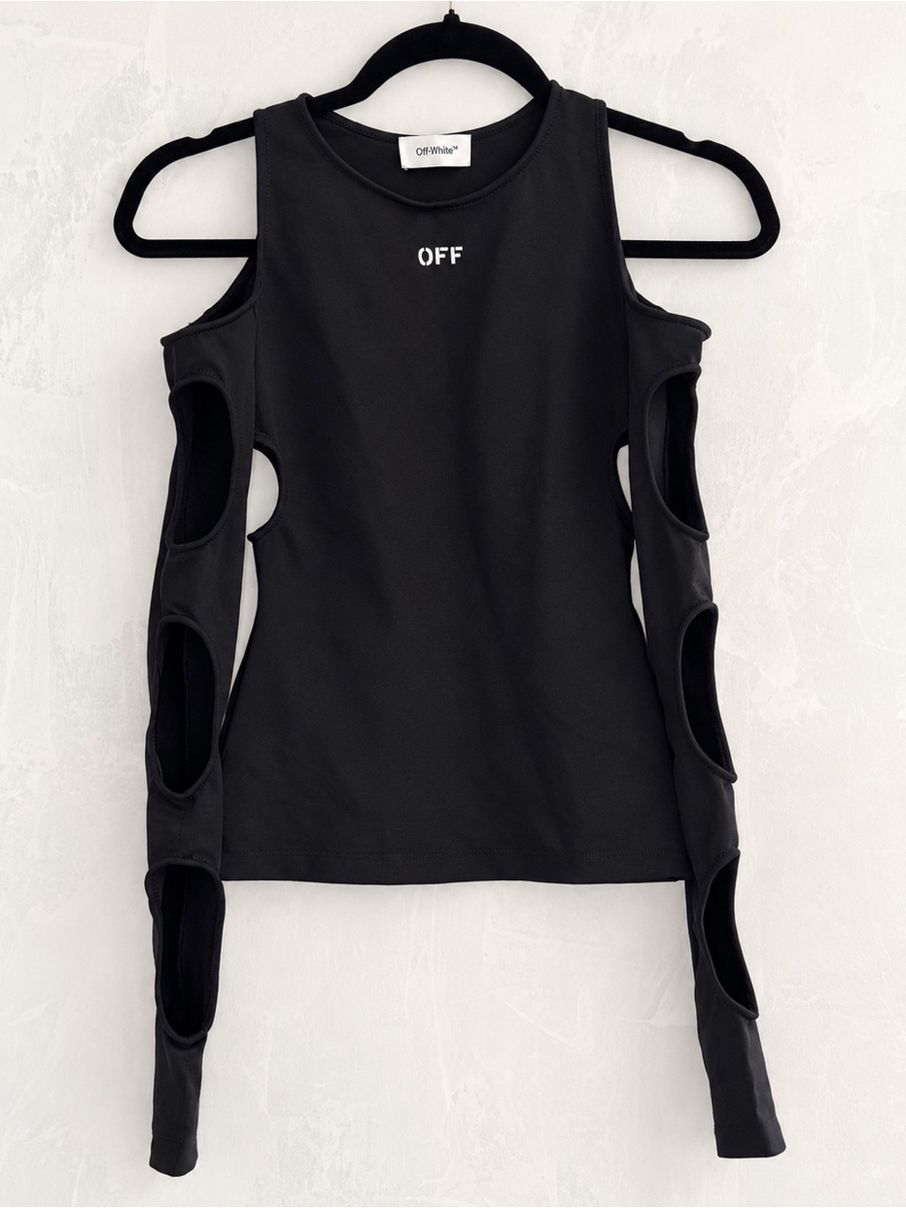 Off-White Black Cutout Detail Tank Top